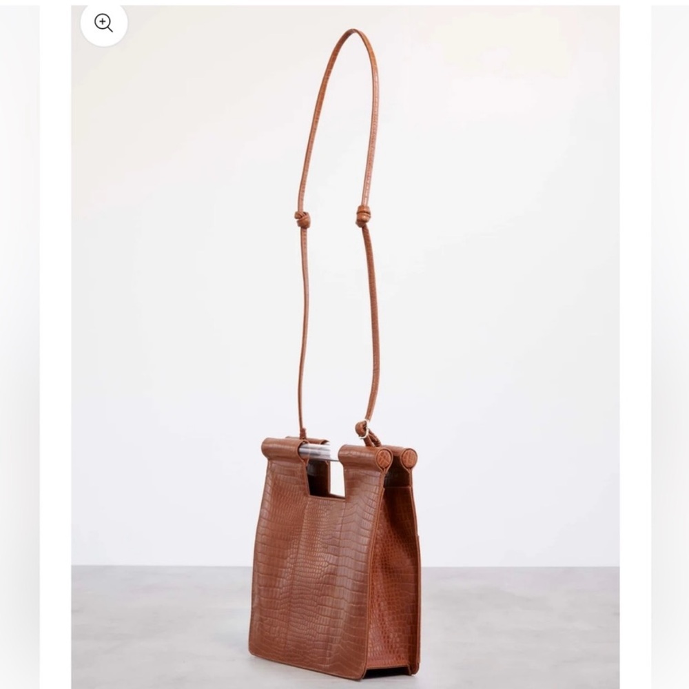 BEIS Convertible Crossbody - Croc Cognac (NWOT)